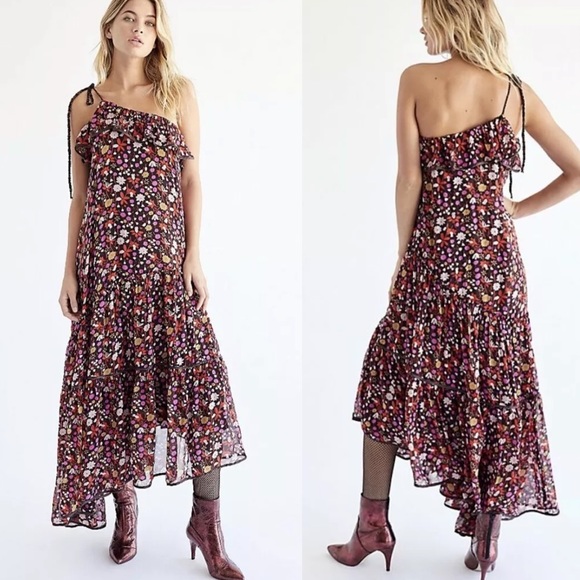 Free People Dresses & Skirts - NWT Free People Floral One Shoulder Maxi Dress M